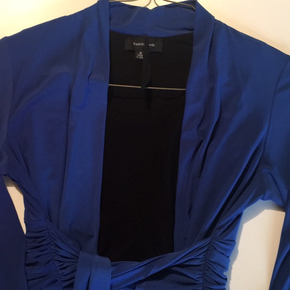 Beautiful black and blue dress.